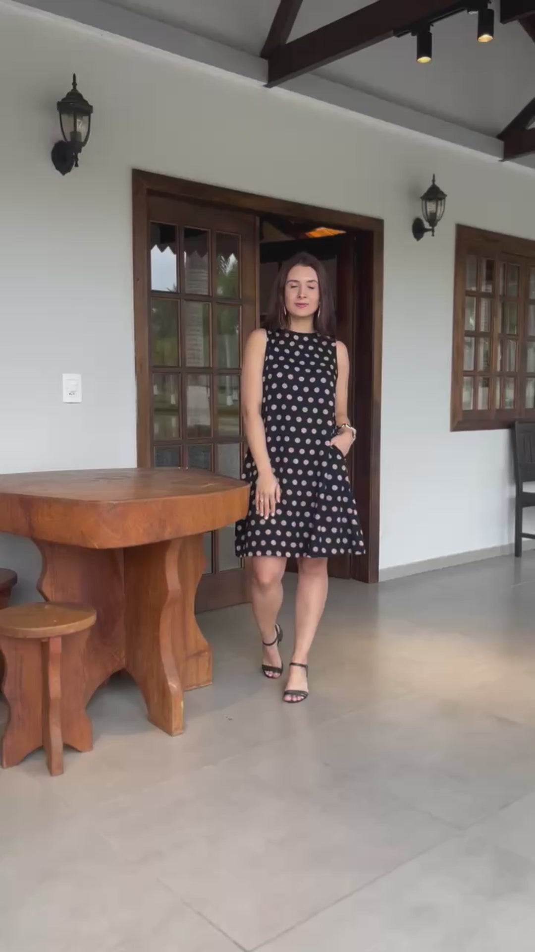 Vestido Amanda com Bolsos Poá
